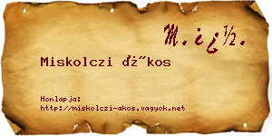 Miskolczi Ákos névjegykártya